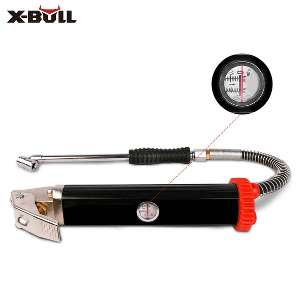 X-BULL 160PSI Tyre Inflator with Pressure Gauge Heavy Duty Aluminium Die Cast Body