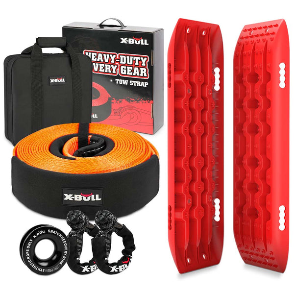 X-BULL Recovery Kit - Basic Kit 2 with Recovery Tracks Gen 2.0 Boards Snatch Strap Off Road 4WD