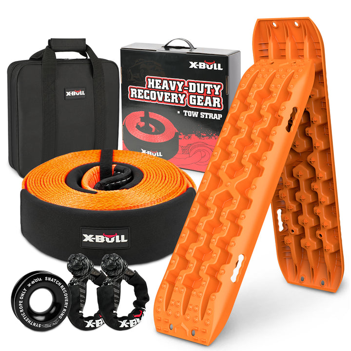 X-BULL Recovery Kit - Basic Kit 2 with Recovery Tracks Gen 3.0 Boards Snatch Strap Off Road 4WD