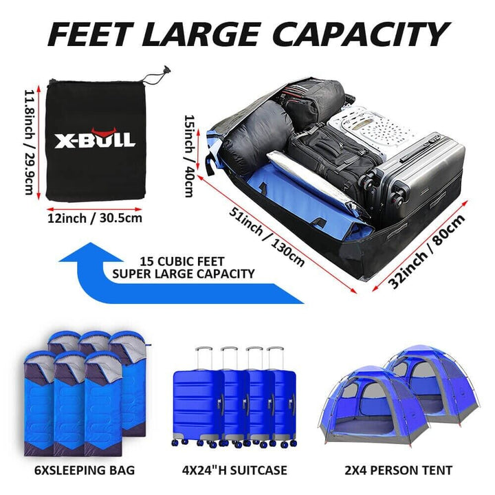 X-BULL Waterproof Car Roof Top Rack Carrier ravel Cargo Luggage Cube Bag Travel 425L / 595LL