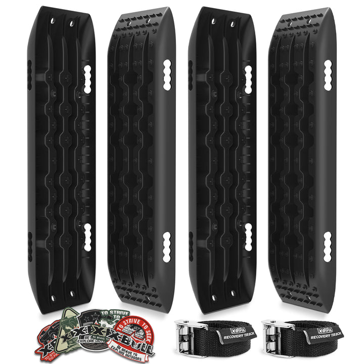 X-BULL Recovery Tracks Gen 2.0 Sand Track Mud Snow 10T 2 Pairs 4PC 4WD 4X4-Black