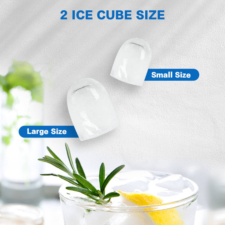 X-BULL Portable Countertop Ice Cube Maker Machine with Carry Handle, Ice Scoop and Removable Ice Basket