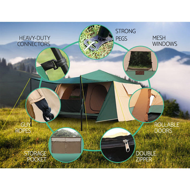 Weisshorn Family Tent 4-12 Person Pop Up Camping Dome Tent