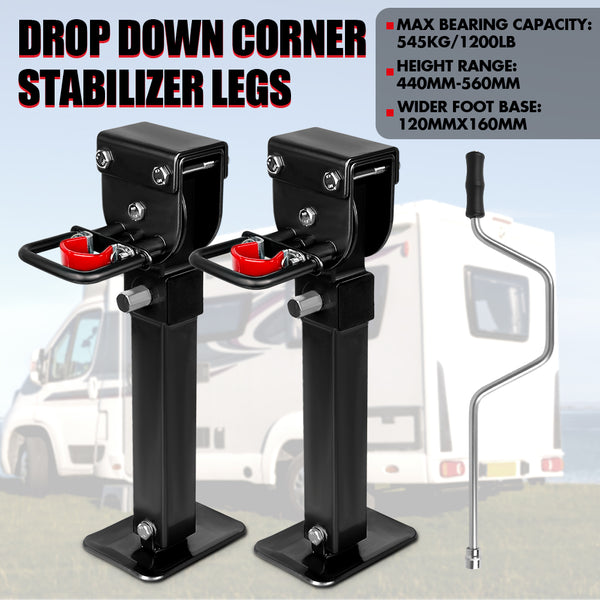 X-BULL-Drop-Down-Legs-440MM-560MM-Trailer-Steel-Legs-Caravan-Corner-1200LBS-Black