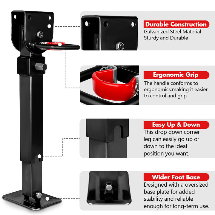 X-BULL-Drop-Down-Legs-440MM-560MM-Trailer-Steel-Legs-Caravan-Corner-1200LBS-Black