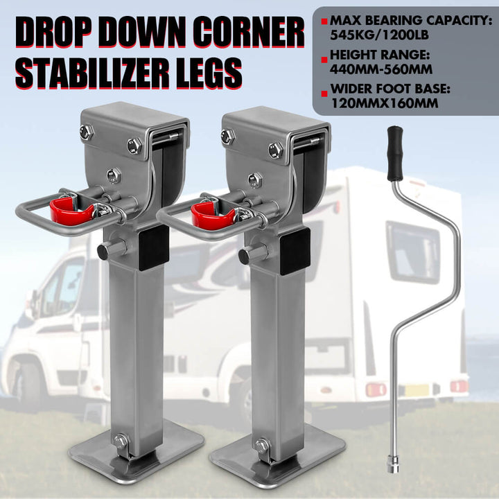 X-BULL-Drop-Down-Legs-440MM-560MM-Trailer-Steel-Legs-Caravan-Corner-1200LBS-Silver