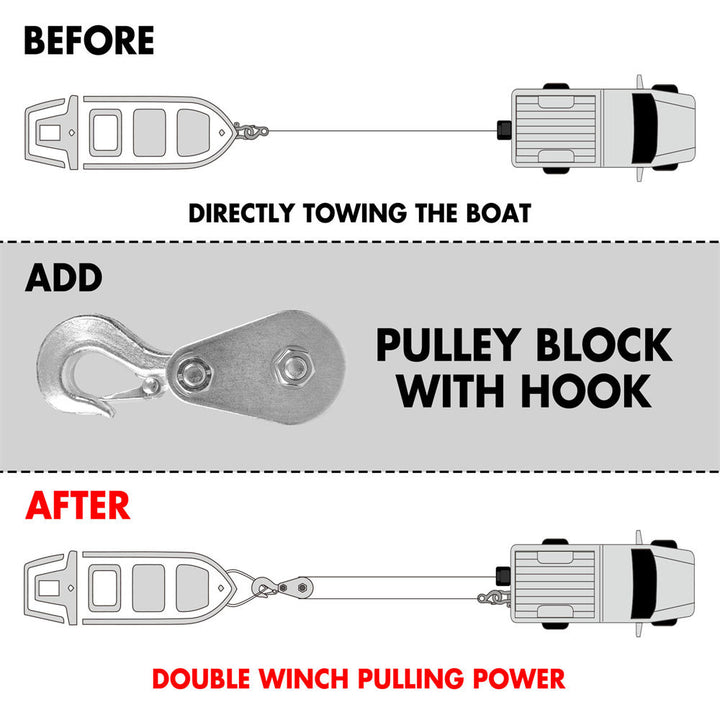 X-BULL 12V Electric Boat Winch Trailer 5000LBS 10.5M Steel Cable