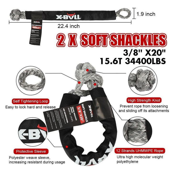 X-BULL Winch Recovery Kit New 13PCS with Recovery tracks Gen 3.0 Boards Snatch Strap Off Road 4WD Kinetic Recovery Rope Damper