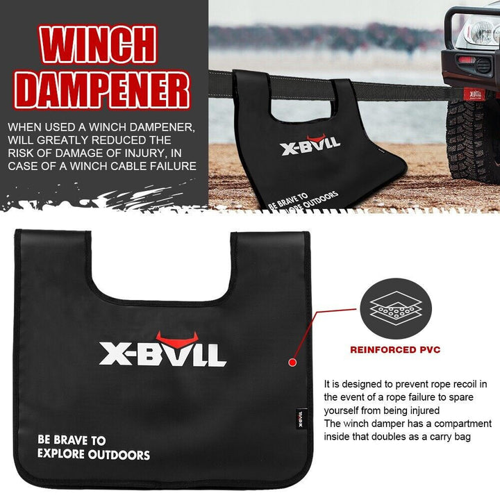 X-BULL Winch Recovery Kit New 13PCS with Recovery tracks Gen 3.0 Boards Snatch Strap Off Road 4WD Kinetic Recovery Rope Damper