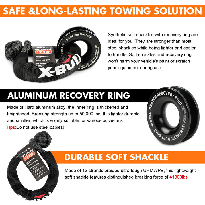 X-BULL Recovery Kit - Basic Kit 2 with Recovery Tracks Gen 3.0 Boards Snatch Strap Off Road 4WD