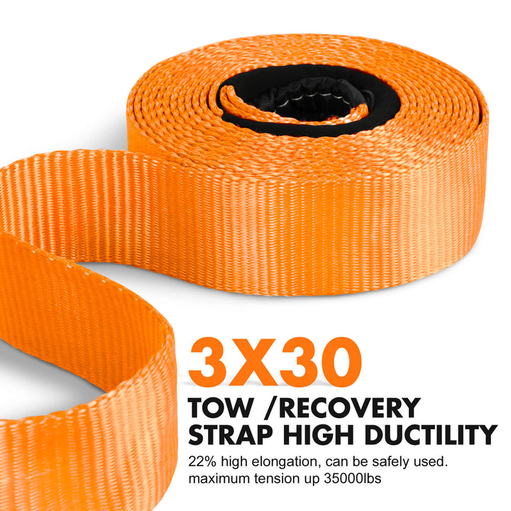 X-BULL Recovery Kit - Basic Kit 2 with Recovery Tracks Gen 3.0 Boards Snatch Strap Off Road 4WD