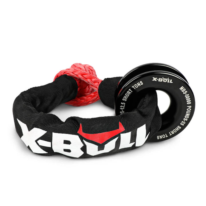 X-BULL Recovery Kit Snatch Block Pulley Rope Ring