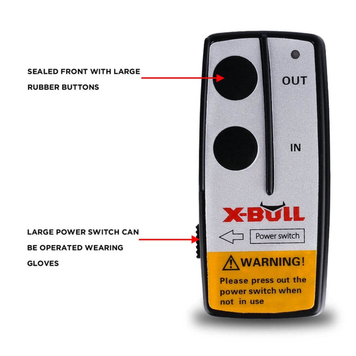 X-BULL 2x Wireless Winch Remote Control 12V 150ft Handset Switch 4wd