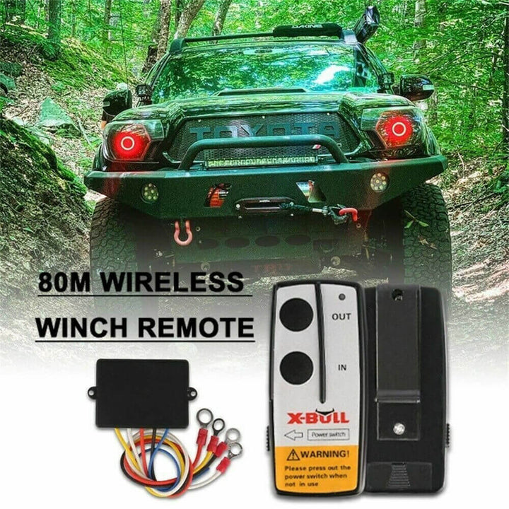 X-BULL 2x Wireless Winch Remote Control 12V 150ft Handset Switch 4wd