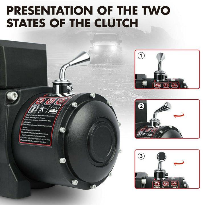 X-BULL Electric Winch 12000LBS/5454KGS Steel Cable 12V Wireless Remote Offroad 