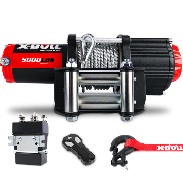 X-BULL Electric Winch 12V 5000LBS Wireless 15.2M Steel Cable ATV UTV 4WD Boat