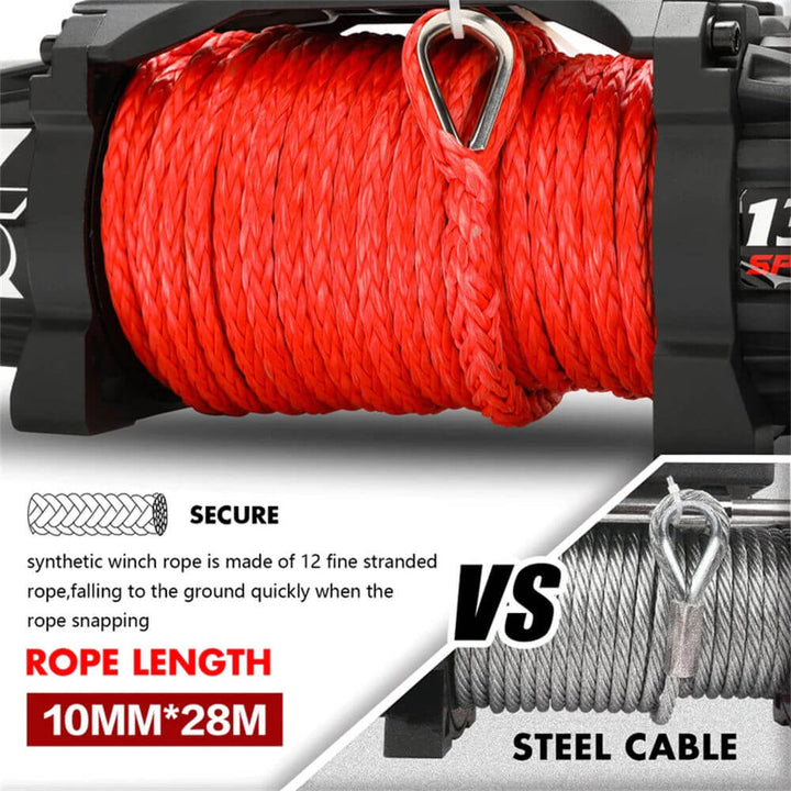 X-BULL Electric Winch 13000LBS/5896kg Synthetic Rope Wireless