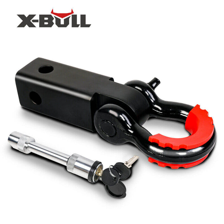 X-BULL Hitch Receiver 5T Recovery Receiver with Bow Shackle Tow Bar Off Road 4WD