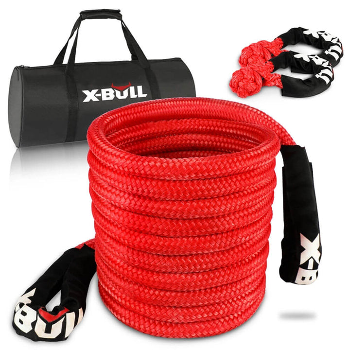 X-BULL Kinetic Rope 25mmx9m Snatch Strap Recovery Dyneema Tow Winch Soft Shackle