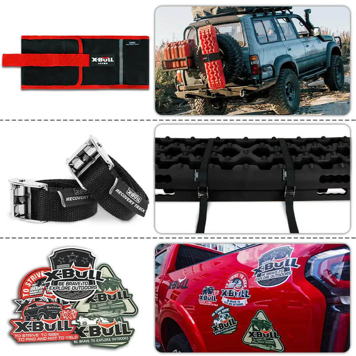 X-BULL KIT1 Recovery tracks GEN3.0 Boards Sand 10T 4WD trucks Snow tracks--Black