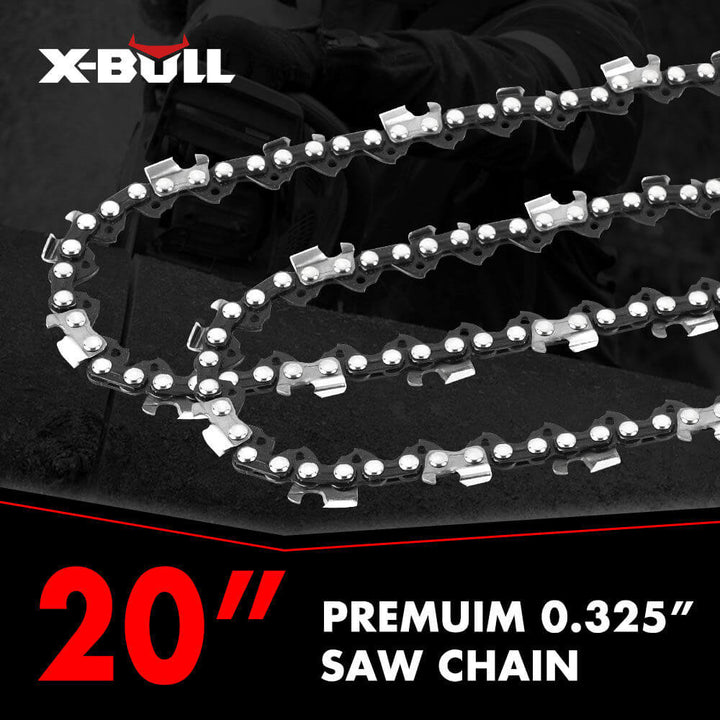 X-BULL Petrol Chainsaw 20" Bar and Steel Chain Combo