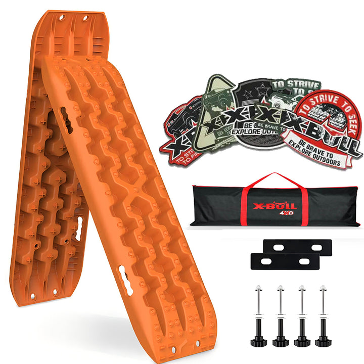 X-BULL Recovery Tracks Gen3.0 Sand Tracks KIT Carry Bag Mounting Pin Sand/Snow/Mud 10T 4WD-Orange