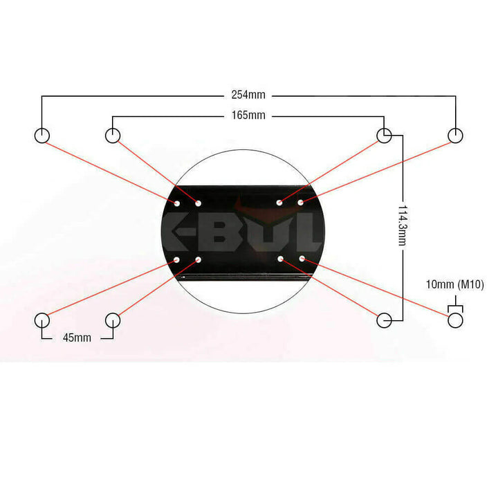 X-BULL Steel Winch Mounting Plate 8000lb-14500lb  Universal Plate Cradle Trucks