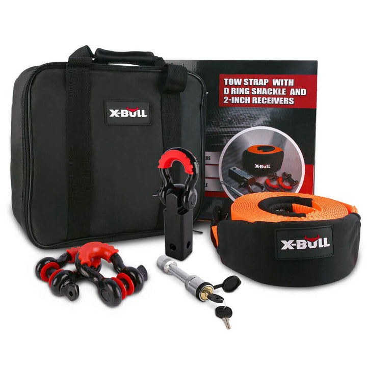 X-BULL Winch Recovery Kit 11PCS 4WD Pack Off Road Snatch Strap