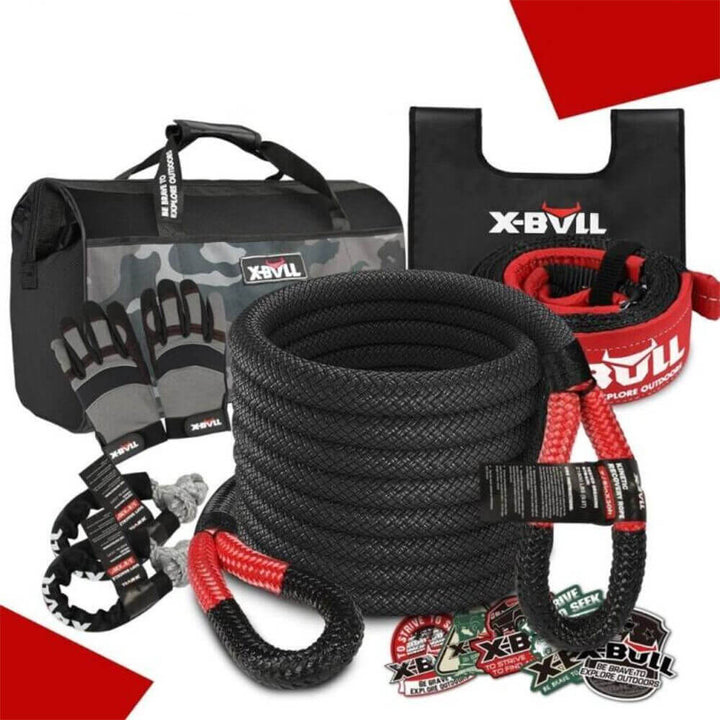 X-BULL Winch Recovery Kit New 13PCS 4WD Pack Off Road Snatch Strap