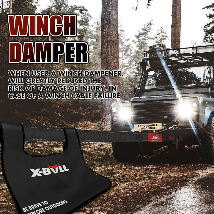 X-BULL Winch Recovery Kit New 13PCS with Recovery tracks Boards Snatch Strap Off Road 4WD Orange