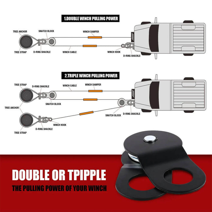 X-BULL Winch Recovery Kit with Recovery tracks Boards Snatch Strap Off Road 4WD