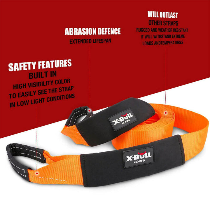 X-BULL Winch Recovery Kit with Recovery tracks Boards Snatch Strap Off Road 4WD