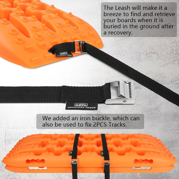 X-BULL Recovery Tracks Gen 2.0 Sand Track Mud Snow 10T 2 Pairs 4PC 4WD 4X4-Orange