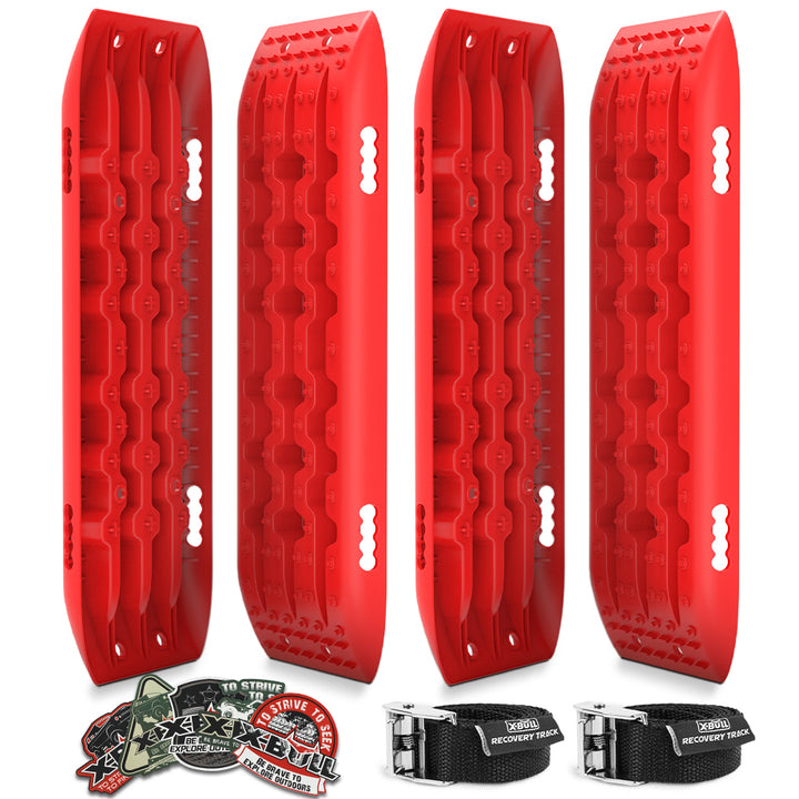 X-BULL Recovery Tracks Gen 2.0 10T Sand Mud Snow 2 Pairs Offroad 4WD 4x4 2PC 91CM-Red