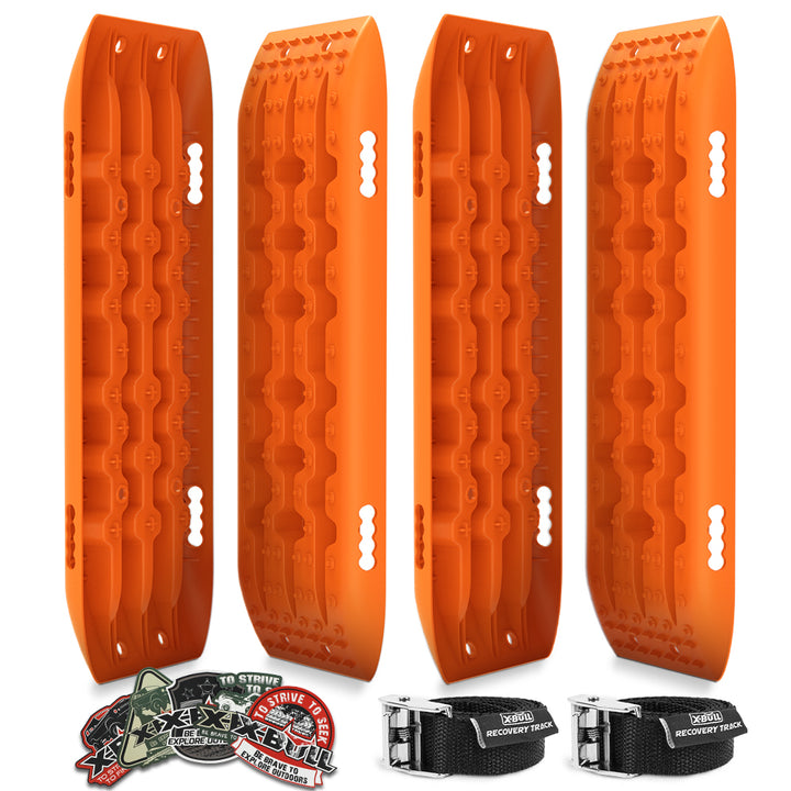 X-BULL Recovery Tracks Gen 2.0 Sand Track Mud Snow 10T 2 Pairs 4PC 4WD 4X4-Orange